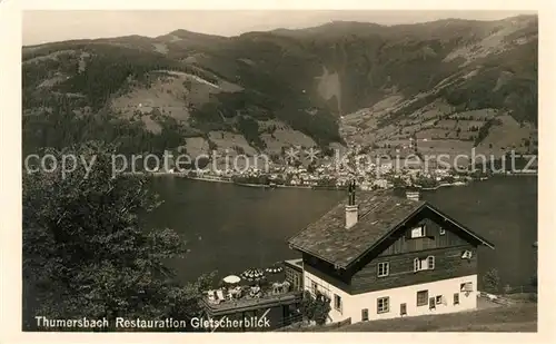 AK / Ansichtskarte Thumersbach  Restauration Gletscherblick Kat. Zell am See