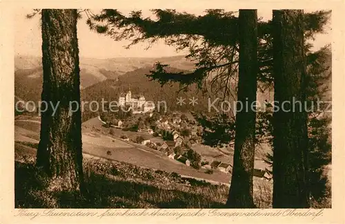 AK / Ansichtskarte Lauenstein Oberfranken Burg Lauenstein mit Oberdorf Kat. Ludwigsstadt