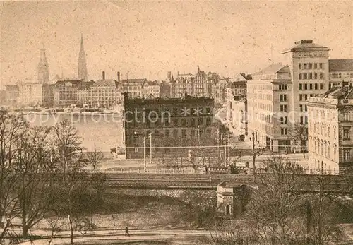 AK / Ansichtskarte Hamburg Stadtbild mit Standardhaus Eisenbahn Kat. Hamburg