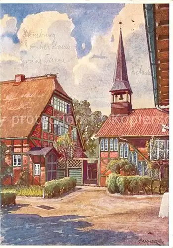 AK / Ansichtskarte Hamburg Rauhes Haus Betsaal und Gruene Tanne Kuenstlerkarte Kat. Hamburg