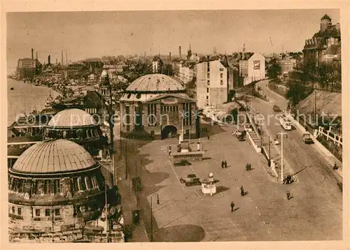 AK / Ansichtskarte St Pauli Landungsbruecke mit Elbtunnel Kat. Hamburg