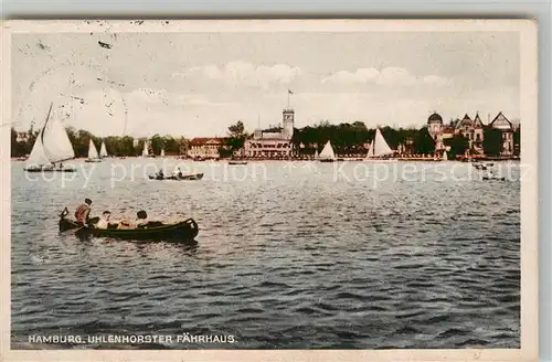 AK / Ansichtskarte Hamburg Uhlenhorster Faehrhaus Kanu Segelboot Kat. Hamburg