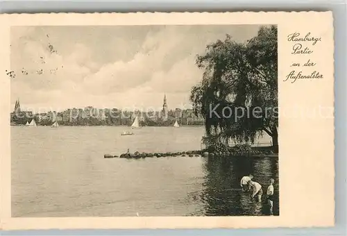 AK / Ansichtskarte Hamburg Partie an der Aussenalster Kat. Hamburg