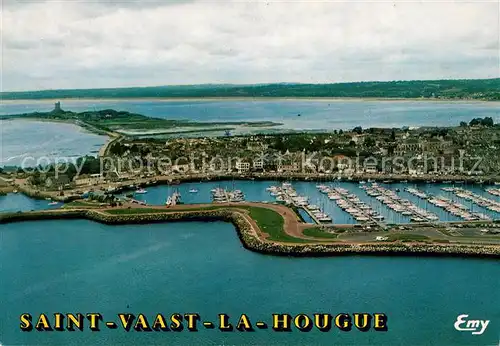 AK / Ansichtskarte Saint Vaast la Hougue Fliegeraufnahme Port Hougue Kat. Saint Vaast la Hougue