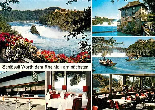 AK / Ansichtskarte Neuhausen SH Restaurant Schloessli Woerth am Rheinfall Kat. Neuhausen