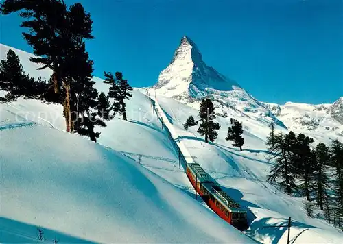 AK / Ansichtskarte Zermatt VS Gornergratbahn Matterhorn Kat. Zermatt