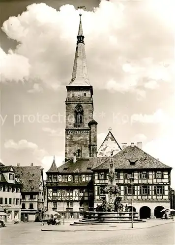 AK / Ansichtskarte Schwabach Rathaus Schoener Brunnen Kat. Schwabach