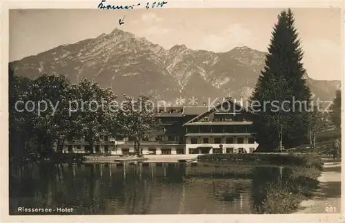 AK / Ansichtskarte Riessersee Hotel Kat. Garmisch Partenkirchen