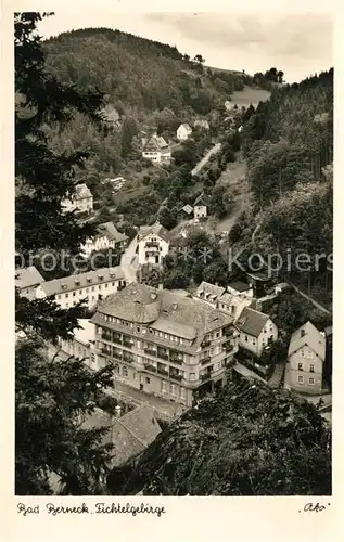 AK / Ansichtskarte Bad Berneck Fliegeraufnahme Hotel Bube Kat. Bad Berneck Fichtelgebirge