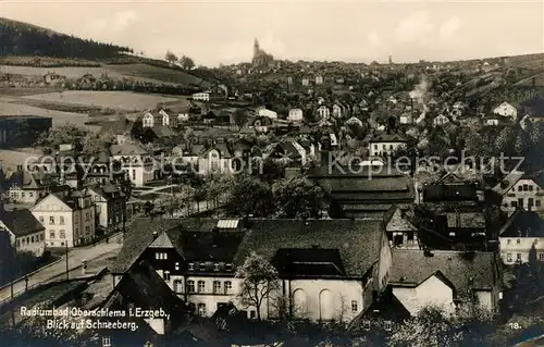 AK / Ansichtskarte Oberschlema Erzgebirge Blick auf Schneeberg Kat. Bad Schlema