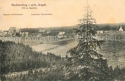 AK / Ansichtskarte Oberbaerenburg Baerenburg Berghotel und Logierhaus Friedrichshoehe