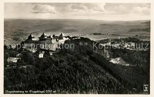 AK / Ansichtskarte Augustusburg Schloss Fliegeraufnahme Kat. Augustusburg