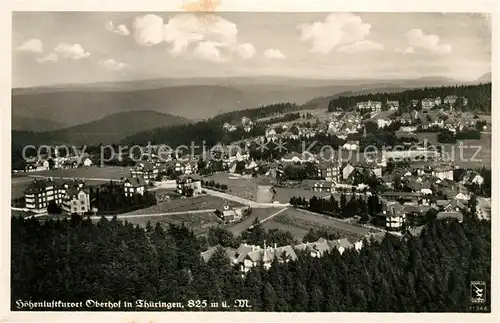 AK / Ansichtskarte Oberhof Thueringen Fliegerfoto aus etwa 120 m Hoehe Hoehenluftkurort Kat. Oberhof Thueringen