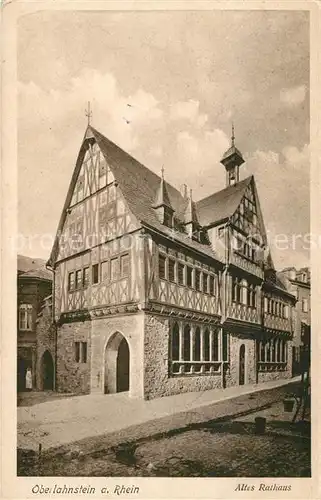AK / Ansichtskarte Oberlahnstein Altes Rathaus Fachwerkhaus Kat. Lahnstein