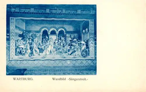 AK / Ansichtskarte Eisenach Thueringen Wartburg Wandbild Saengerstreit Kat. Eisenach