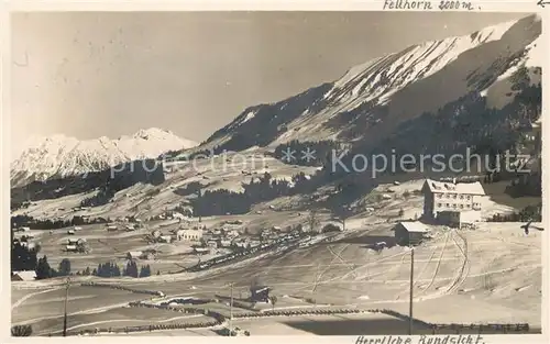 AK / Ansichtskarte Riezlern Kleinwalsertal Vorarlberg Landschaftspanorama Rundsicht im Winter Kat. Mittelberg