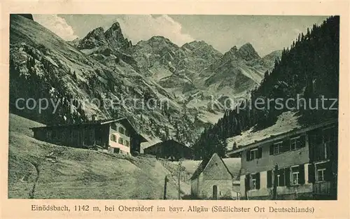 AK / Ansichtskarte Einoedsbach Bergdorf Allgaeuer Alpen Kat. Oberstdorf