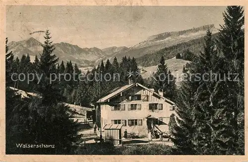 AK / Ansichtskarte Walserschanz Kleinwalsertal Grenzgasthof Alpen Kat. 