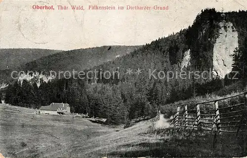 AK / Ansichtskarte Oberhof Thueringen Falkenstein im Dietharzer Grund Landschaftspanorama Kat. Oberhof Thueringen