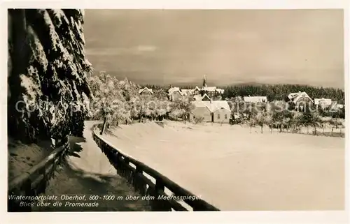 AK / Ansichtskarte Oberhof Thueringen Winterpanorama Blick ueber die Promenade Kat. Oberhof Thueringen