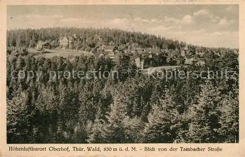 AK / Ansichtskarte Oberhof Thueringen Panorama Blick von der Tambacher Strasse Kat. Oberhof Thueringen