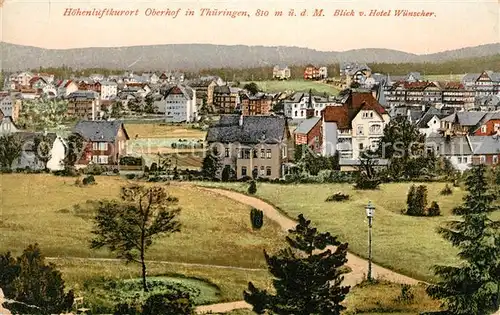 AK / Ansichtskarte Oberhof Thueringen Teilansicht Blick vom Hotel Wuenscher Kat. Oberhof Thueringen