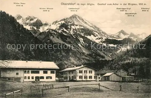 AK / Ansichtskarte Birgsau Gasthof zum Adler Allgaeuer Alpen Kat. Oberstdorf