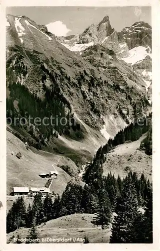 AK / Ansichtskarte Einoedsbach Blick ins Tal Alpenpanorama Allgaeuer Alpen Kat. Oberstdorf