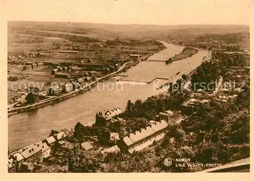 AK / Ansichtskarte Namur Wallonie Fliegeraufnahme Flusspartie Kat. 