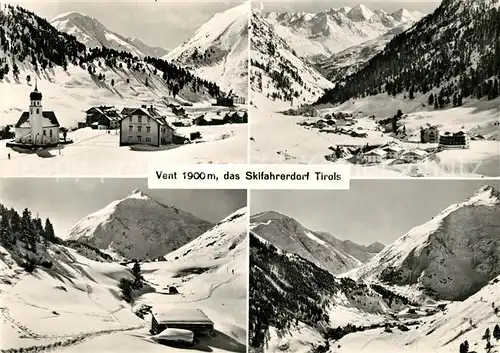 AK / Ansichtskarte Vent Tirol Skifahrerdorf Fliegeraufnahme mit Kirche Kat. Soelden