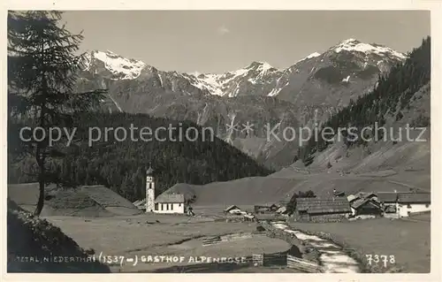 AK / Ansichtskarte oetztal Tirol Niederthal Gasthof Alpenrose Kat. Laengenfeld