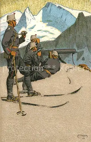 AK / Ansichtskarte Militaria Schweiz Gebirgsinfanterie schweizerische Grenzbesetzung 1914 1915 Kat. Militaria
