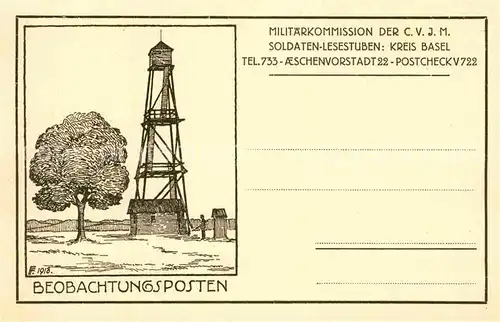 AK / Ansichtskarte Militaria Schweiz Beobachtungsposten  Kat. Militaria