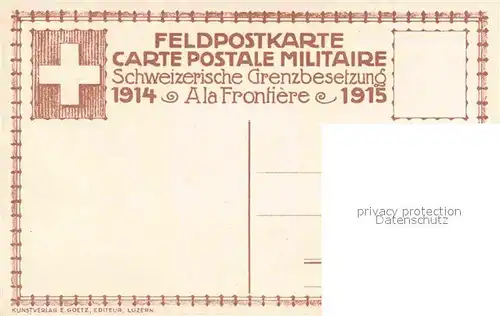 AK / Ansichtskarte Militaria Schweiz Schweizerische Grenzbesetzung 1914 1915 Kat. Militaria