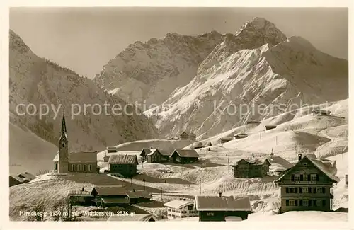 AK / Ansichtskarte Hirschegg Kleinwalsertal Vorarlberg Widdertein Winterlandschaft Kat. Mittelberg