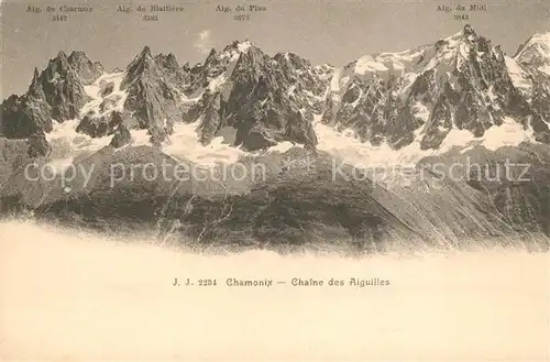 AK / Ansichtskarte Chamonix Bergpanorama Kat. Chamonix Mont Blanc
