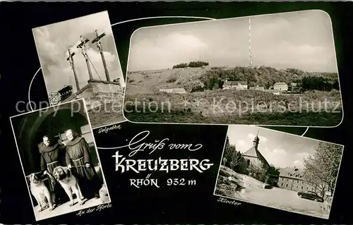 AK / Ansichtskarte Kreuzberg Rhoen Pforte Golgatha Kloster Panorama Kat. Gersfeld (Rhoen)