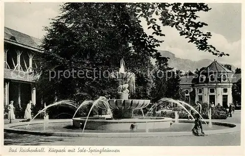 AK / Ansichtskarte Bad Reichenhall Kurpark Sole Springbrunnen Kat. Bad Reichenhall