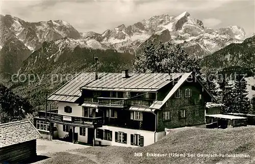 AK / Ansichtskarte Garmisch Partenkirchen Eckbauer Berggasthof Kat. Garmisch Partenkirchen