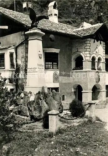 AK / Ansichtskarte Brixen Suedtirol Gasthaus an der Mahr Denkmal Peter Mayr Kat. Bressanone