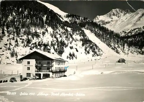AK / Ansichtskarte Solda Sulden Albergo Hotel Alpenhof Winter Kat. Stilfs