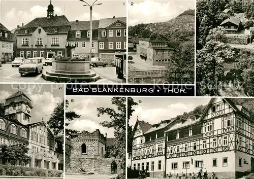 AK / Ansichtskarte Bad Blankenburg FDGB Erholungsheim Marktplatz Ferienheim Stadttheater Eberstein Kat. Bad Blankenburg