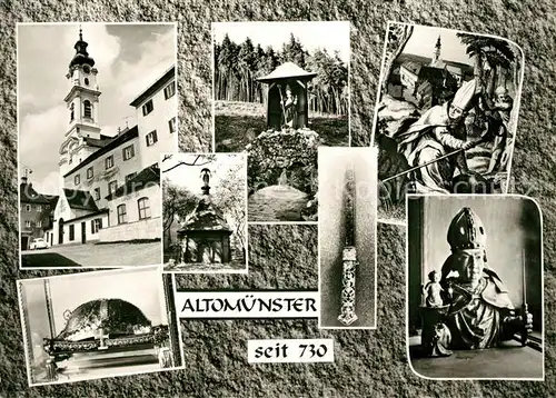 AK / Ansichtskarte Altomuenster Kirche Brunnen Bischofsbueste  Kat. Altomuenster