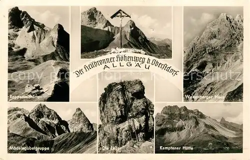 AK / Ansichtskarte Oberstdorf Heibronner Hoehenweg Allgaeuer Alpen Bergwandern Kat. Oberstdorf