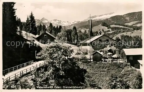 AK / Ansichtskarte Walserschanz Kleinwalsertal Grenzwirtshaus Alpenpanorama Kat. 