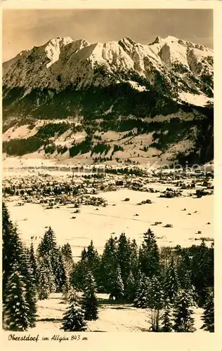 AK / Ansichtskarte Oberstdorf Winterpanorama Allgaeuer Alpen Chamois Buetten Kat. Oberstdorf