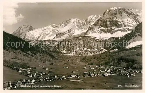 AK / Ansichtskarte Ehrwald Tirol gegen Mieminger Berge Serie Deutsche Heimatbilder Huber Karte Nr 5196