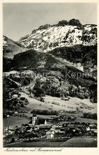 AK / Ansichtskarte Niederaschau Chiemgau Panorama Blick zur Kampenwand Chiemgauer Alpen Kat. Aschau i.Chiemgau