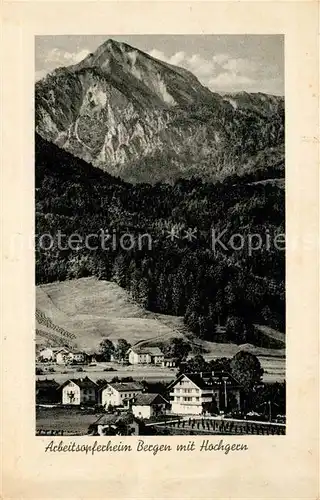 AK / Ansichtskarte Bergen Chiemgau Arbeitsopferheim mit Hochgern Chiemgauer Alpen Kat. Bergen