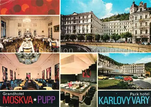 AK / Ansichtskarte Karlovy Vary Grandhotel Moskvu Pupp Parkhotel Karlovy Vary Kat. Karlovy Vary Karlsbad